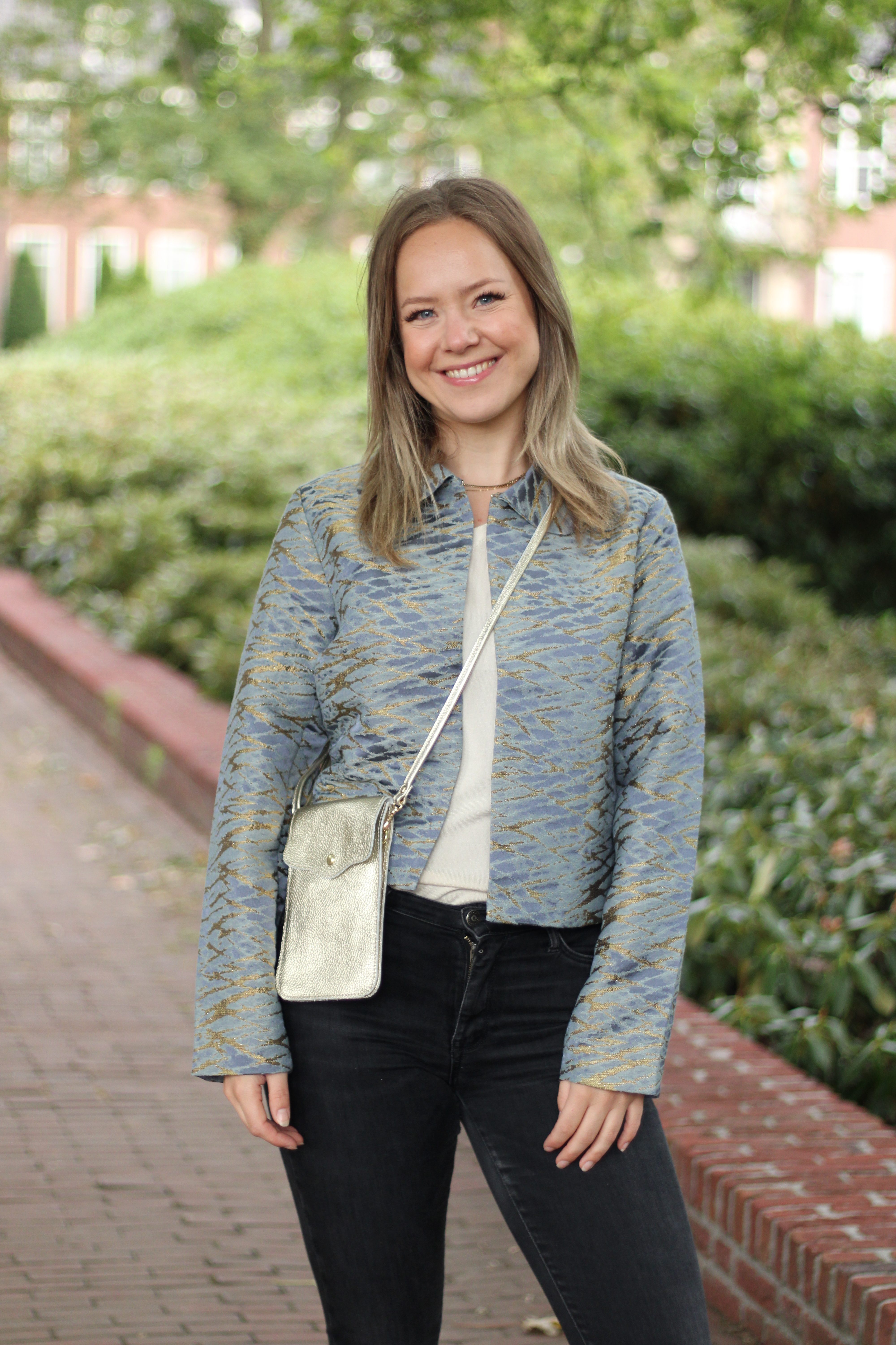 Culture - Sofie Casual Jacket - Blue/Gold