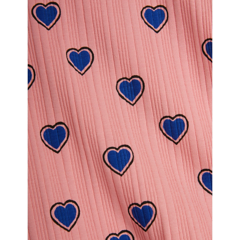 Køb Mini Rodini Pink Outlined Hearts AOP Kjole