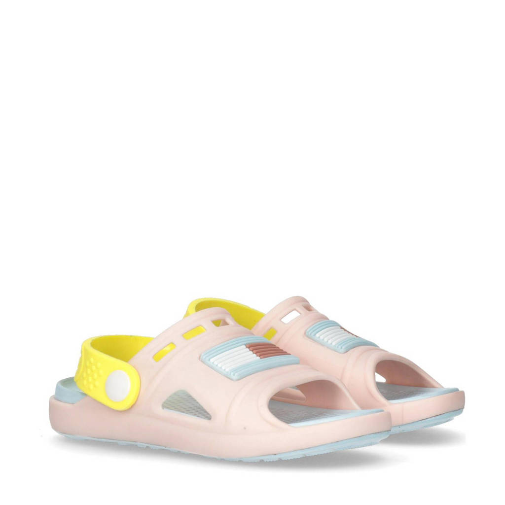 Tommy Hilfiger badslippers met hielbandje lichtroze
