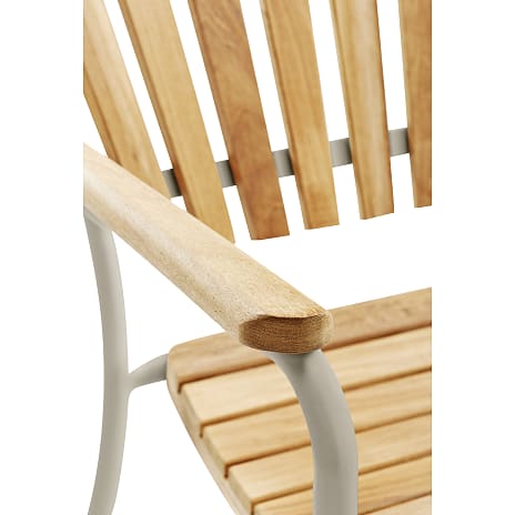 Kerteminde teak havestol - Sandy grey stel