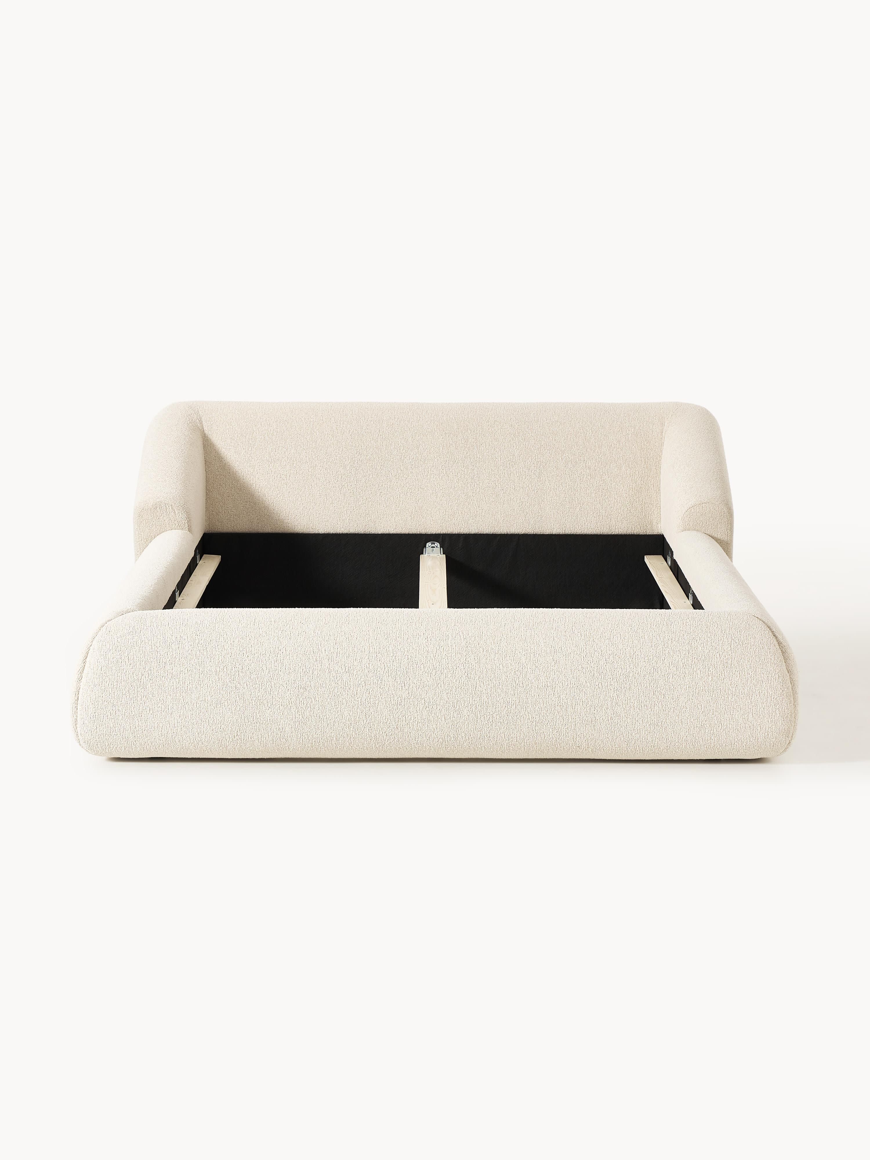 Gestoffeerd bouclé bed Sofia