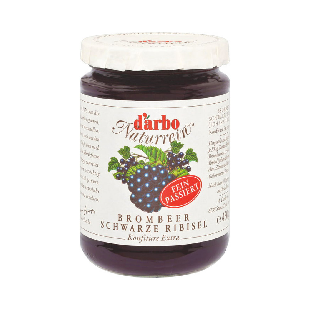 Darbo Brombeer & schwarze Ribisel Konfitüre Extra 450g MHD:9.8.26