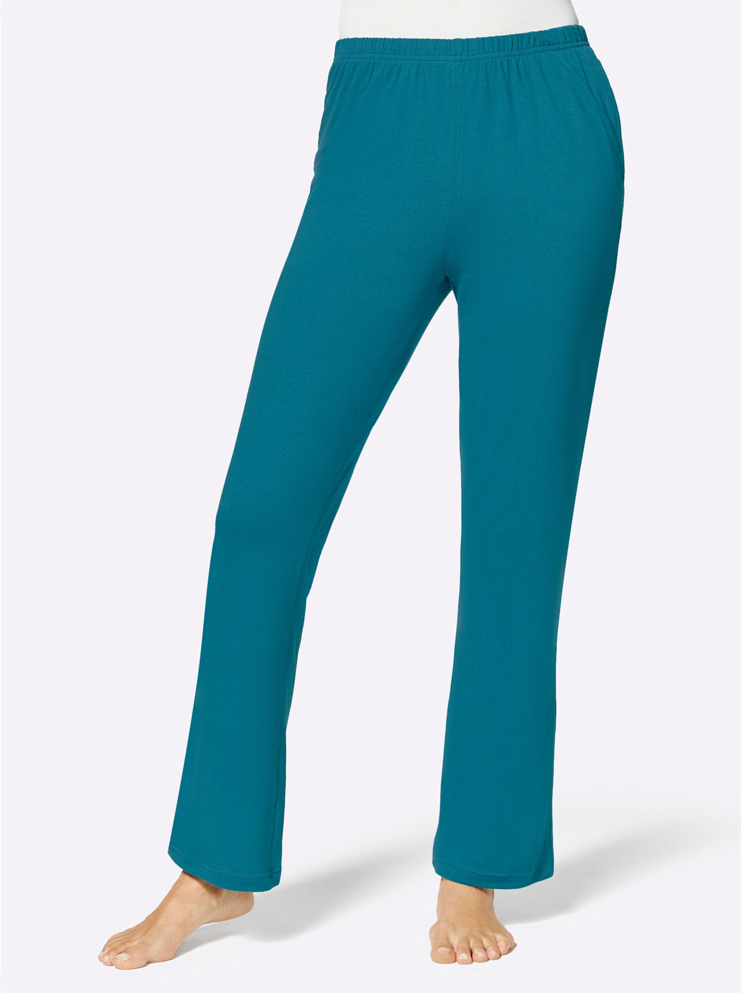 feel good Hose in aquapetrol + dunkeltaupe