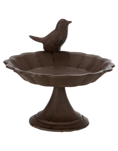 Trixie Vogeldrinkschaal Gietijzer Staand - Drinkbak - Ø16 cm Bruin