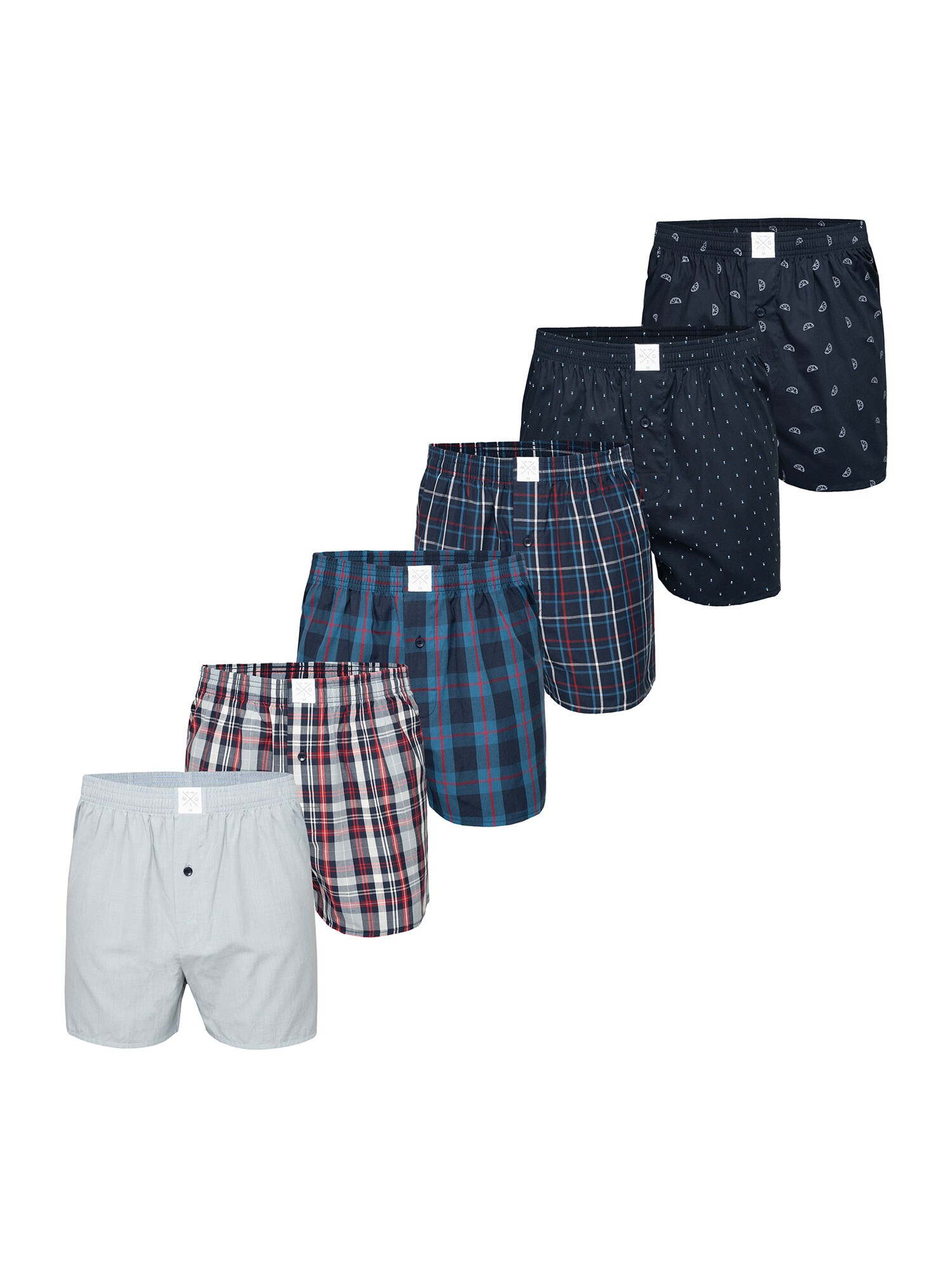 MG-1 Herren Boxer Classic Checks 6er Pack