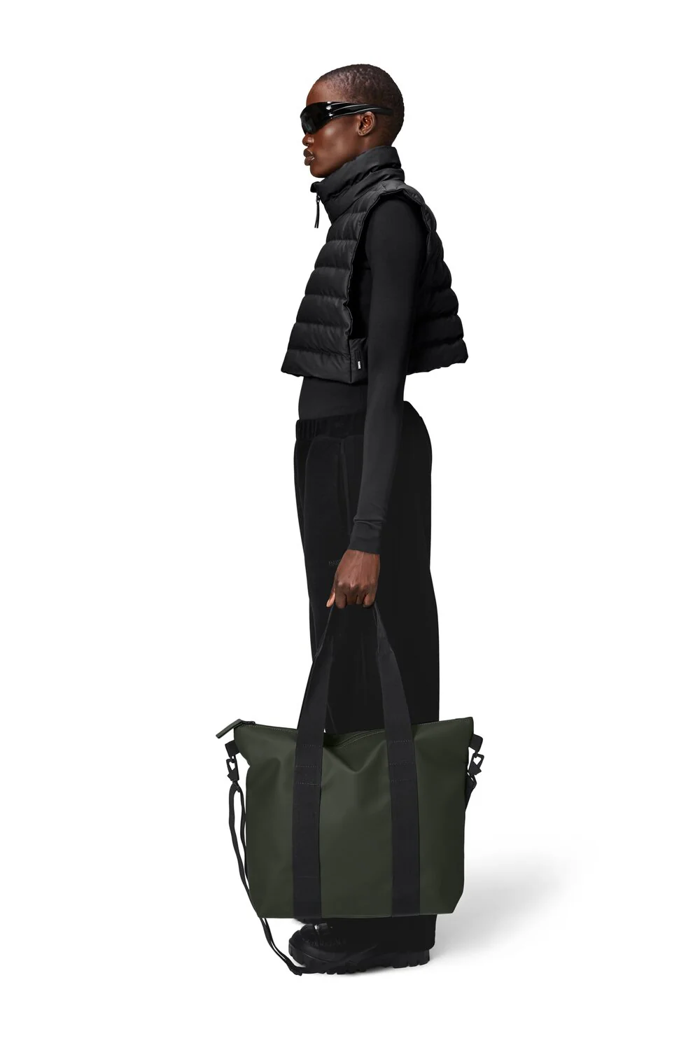 RAINS  Tote shopper, mini - grøn