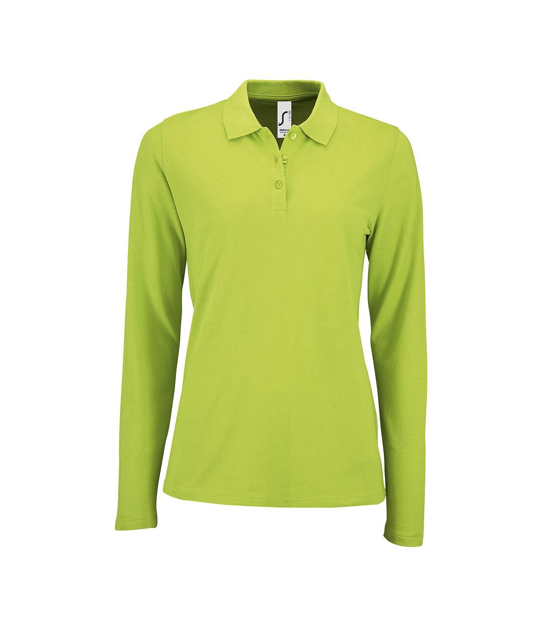 SOLS - Polo manches longues PERFECT - Femme (Vert pomme) - UTPC2908
