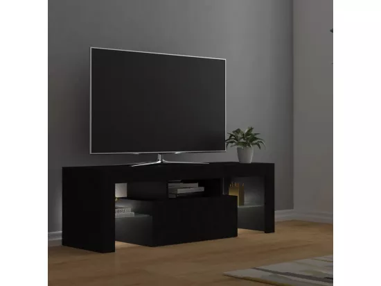 Meuble TV avec lumières LED noir 120x35x40 cm