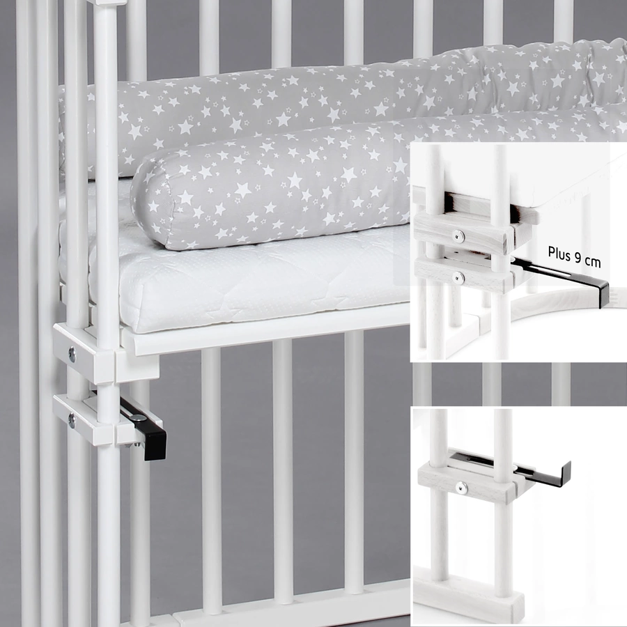 babybay Original Beistellbett weiß mit Matratze Classic Cotton Soft