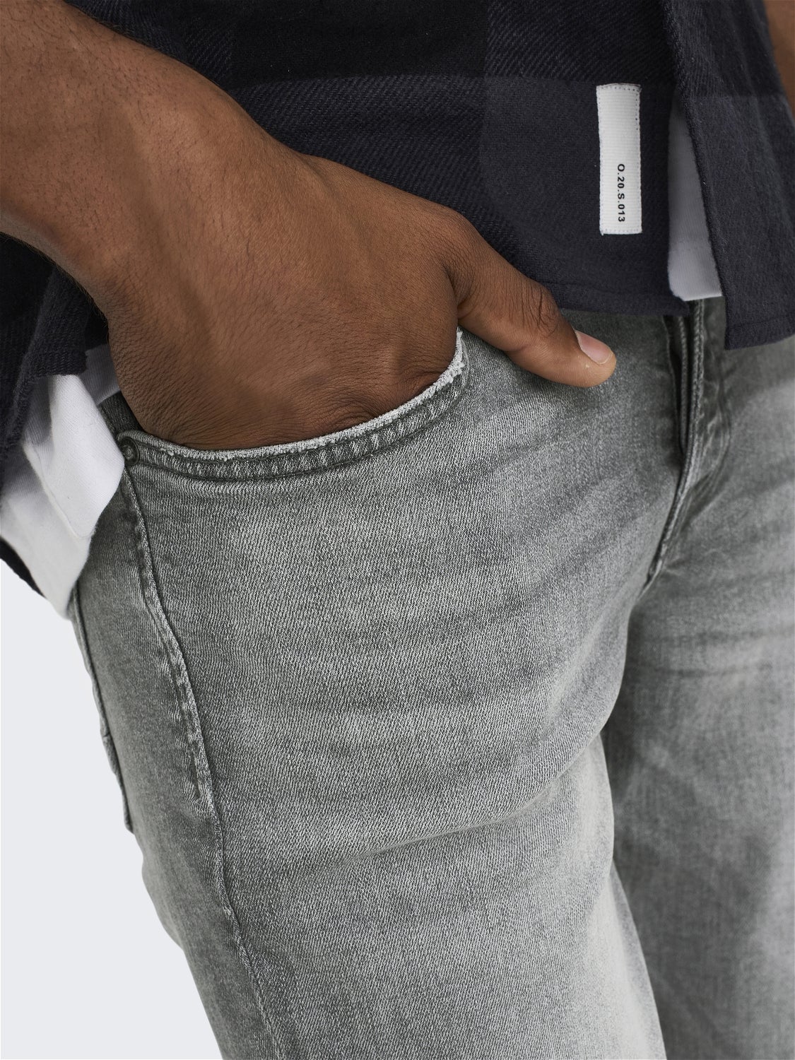 ONSLOOM Niedrige Taille Slim Fit Jeans Grey Denim