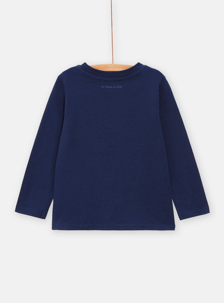 T-shirt marine uni pour garçon