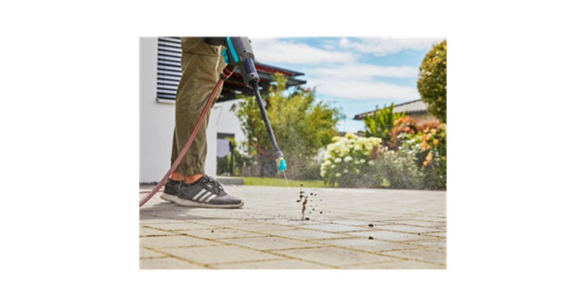 GARDENAAquaClean 24/18 V P4A Premium Set drukreiniger  (Grijs/turquoise, 14800-31, Accu inbegrepen)