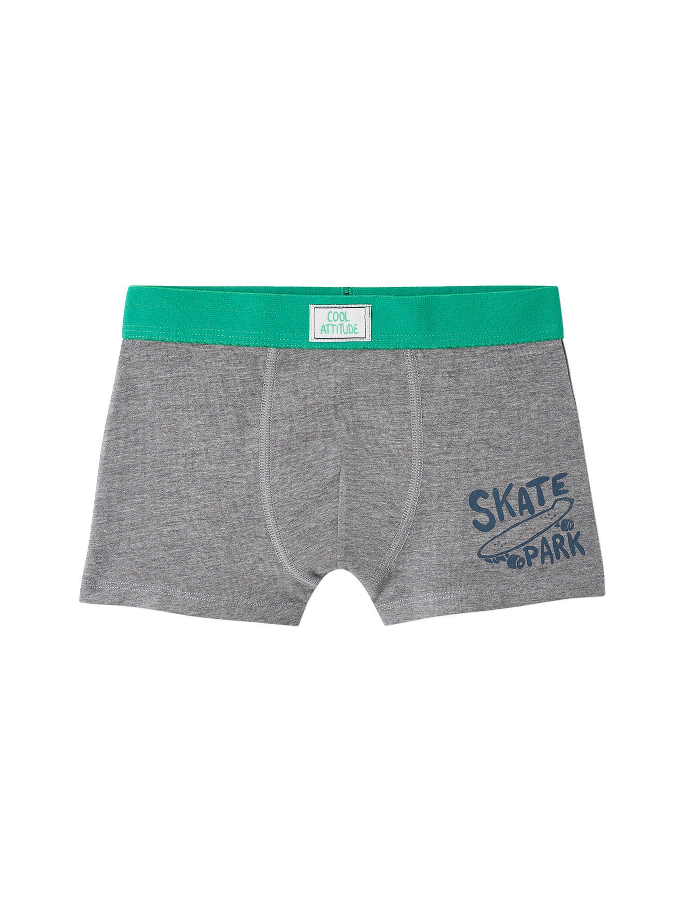 Vertbaudet 5er-Pack Jungen Boxershorts aus Stretch, Skater grün