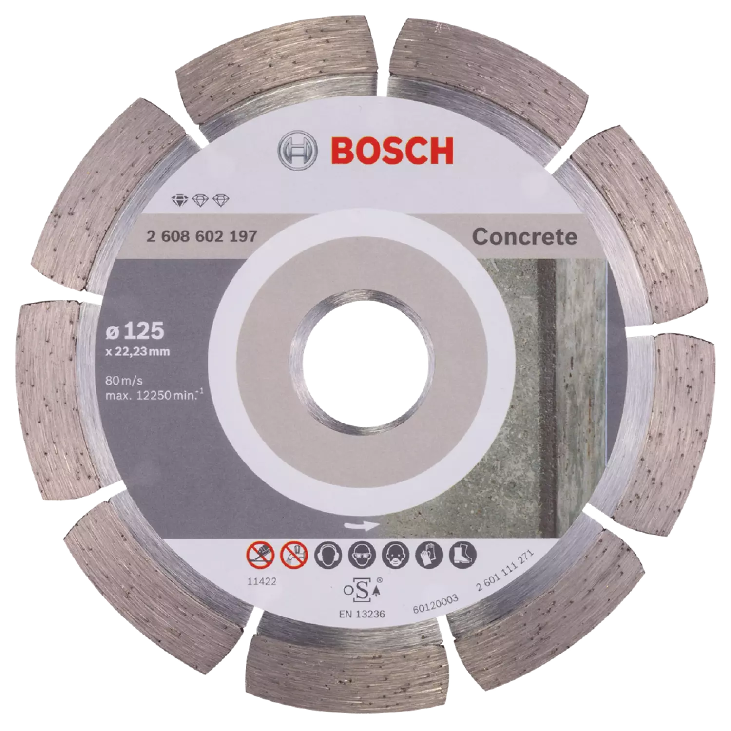 Bosch 2608602197 Standard Diamantdoorslijpschijf - 125 x 22,23 x 1,6mm - beton