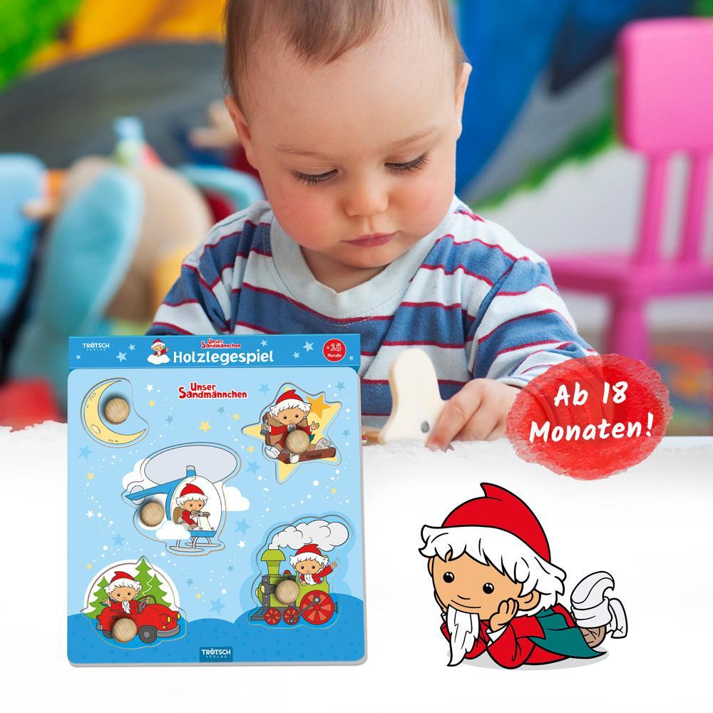 Unser Sandmännchen - Trötsch Unser Sandmännchen Holzlegespiel Fahrzeuge