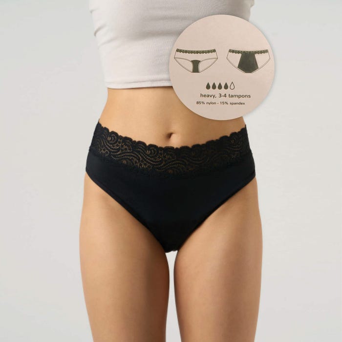 Moodies-Menstruatieslip lace moderate - Moodies