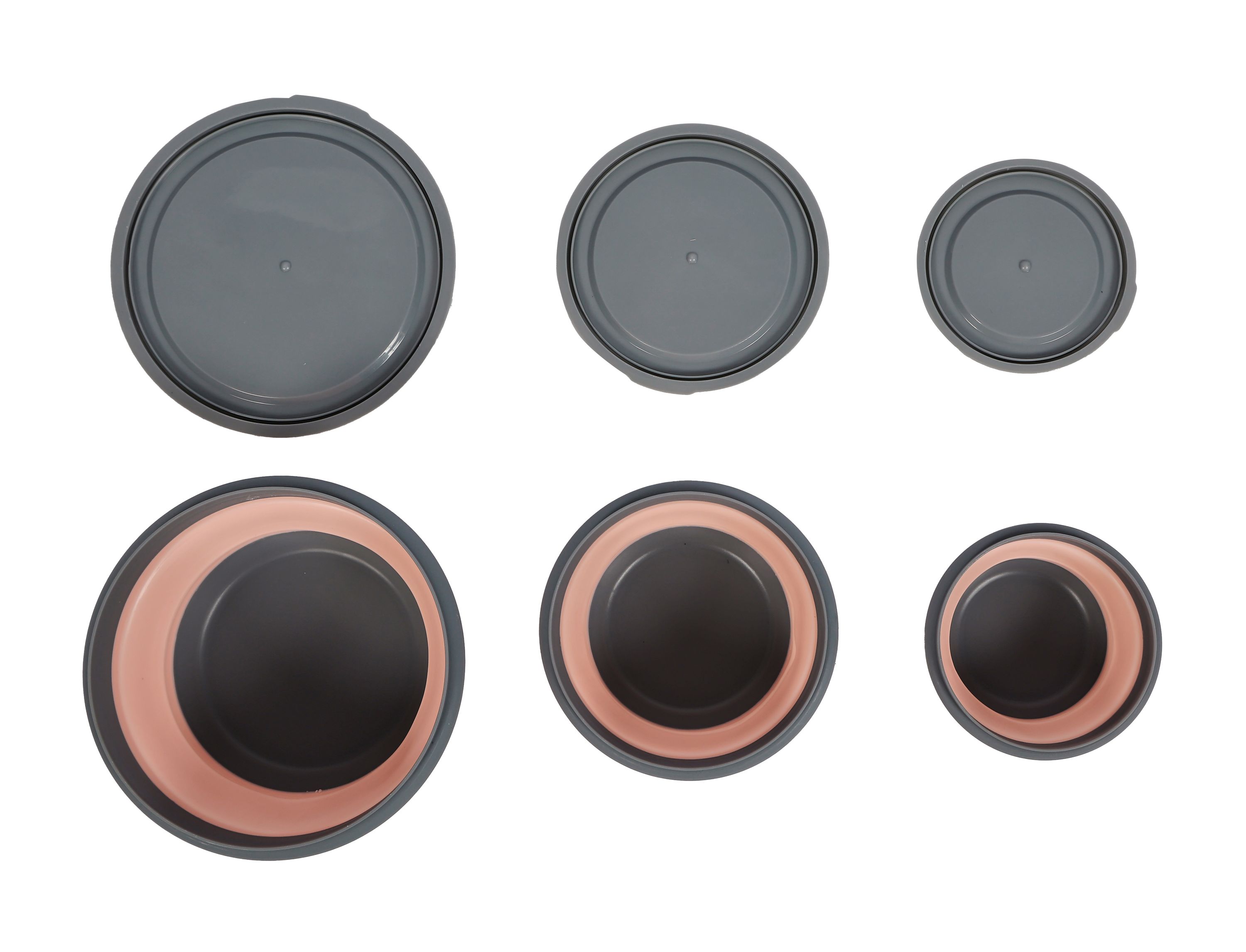 Schüssel Set faltbar 3-teilig rosa