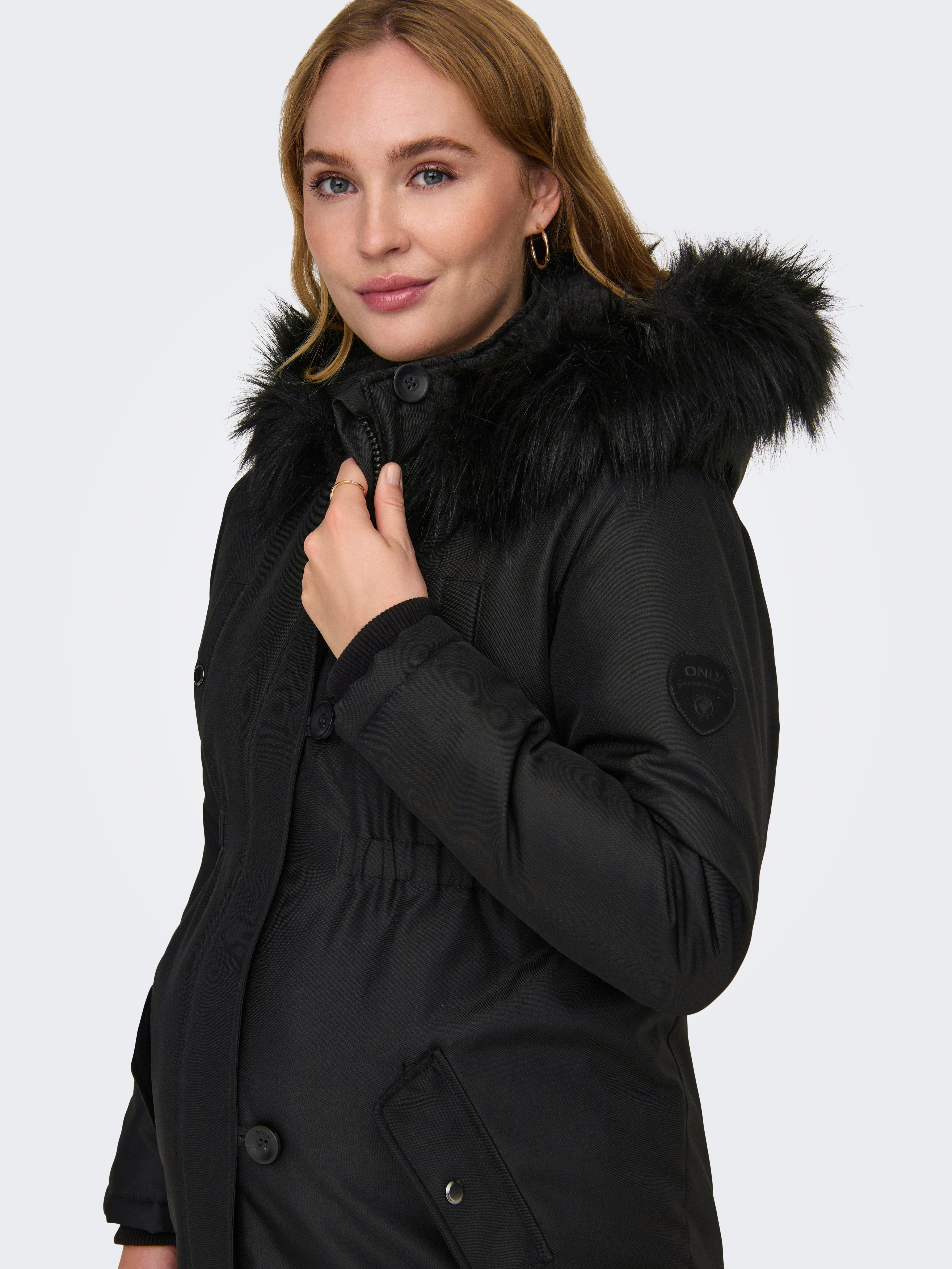 OLMIRIS Langer Parka Black