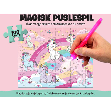 Magisk puslespil Unicorn - 100 brikker