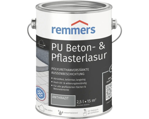Remmers PU beton- en bestratingsbeits antraciet 2,5 l