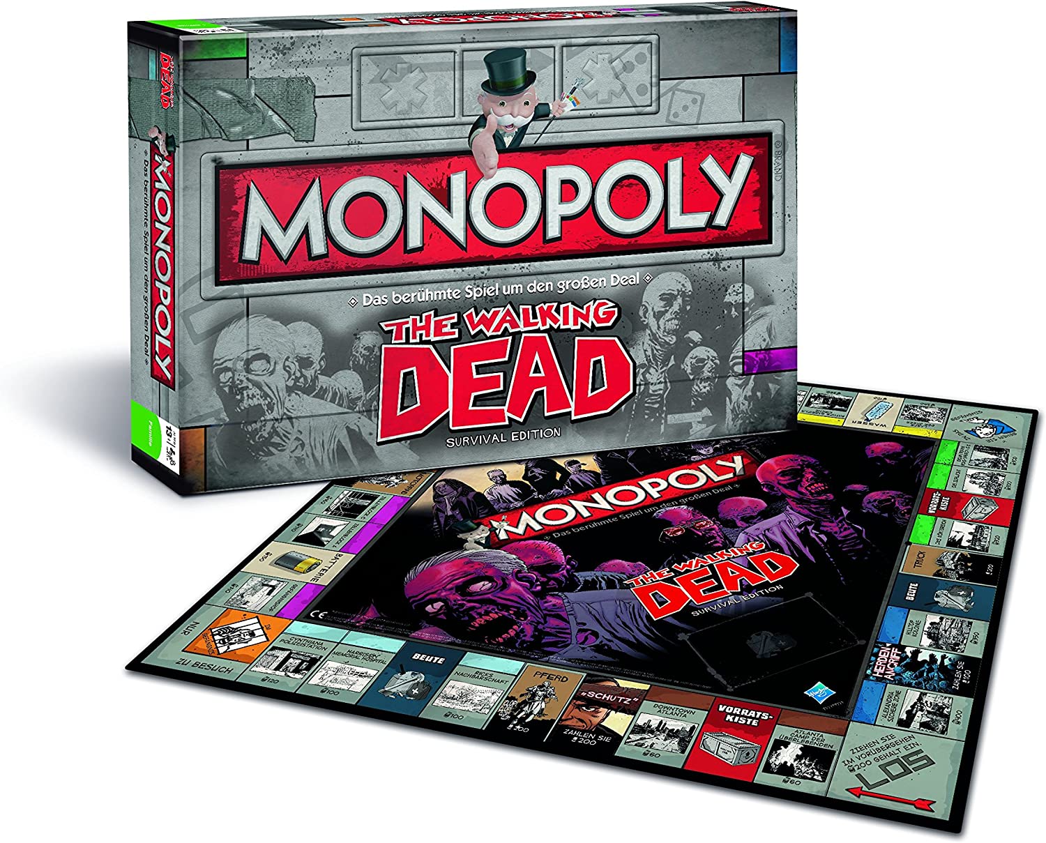 Monopoly - The Walking Dead Survival Edition Brettspiel Gesellschaftsspiel