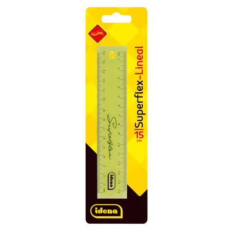 Idena Superflex Lineal 15 cm, 1 Stück, 4-fach sortiert