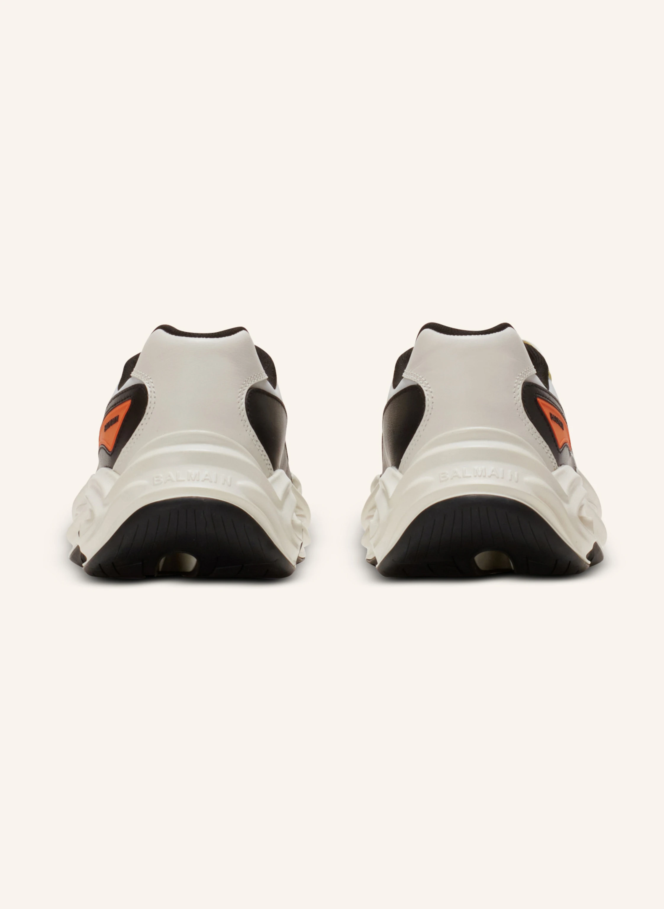 BALMAIN Sneakers Run-Row aus Leder und Nylon