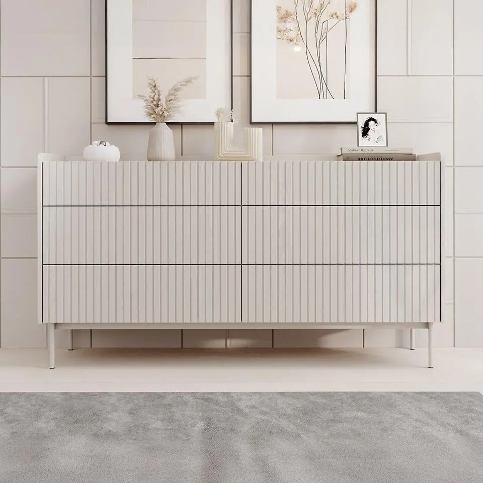 Meubella - Ladekast Livako - Beige - 153 cm