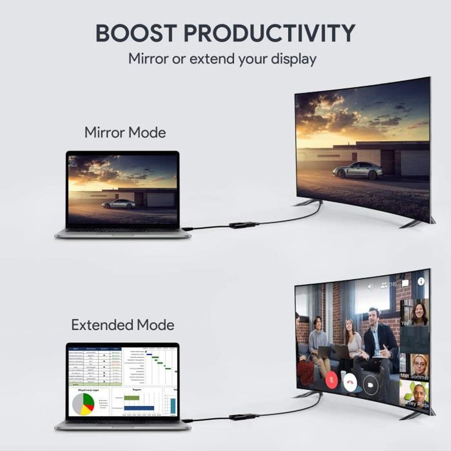 AUKEY HDMI 1080P zu VGA Konverter Adapterkabel CB-V4