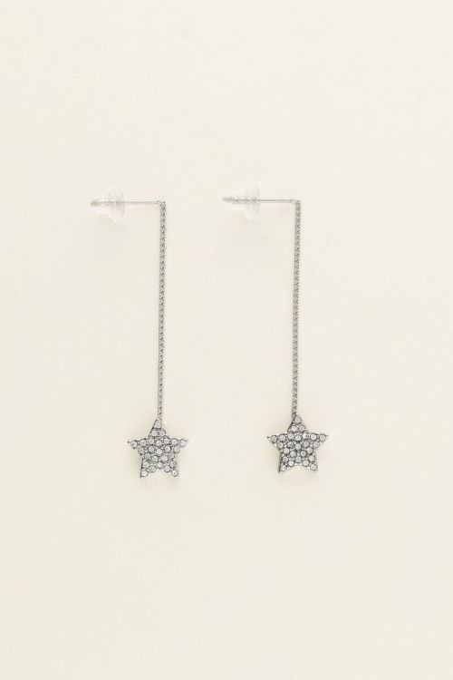 Universe oorhangers met ster en strass
