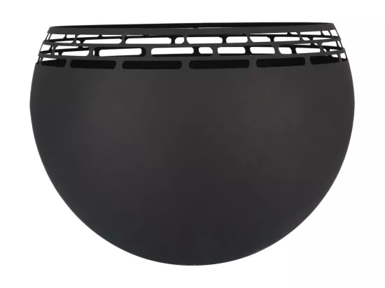Brasero sphère design en métal Noir - Ajouré pointillés