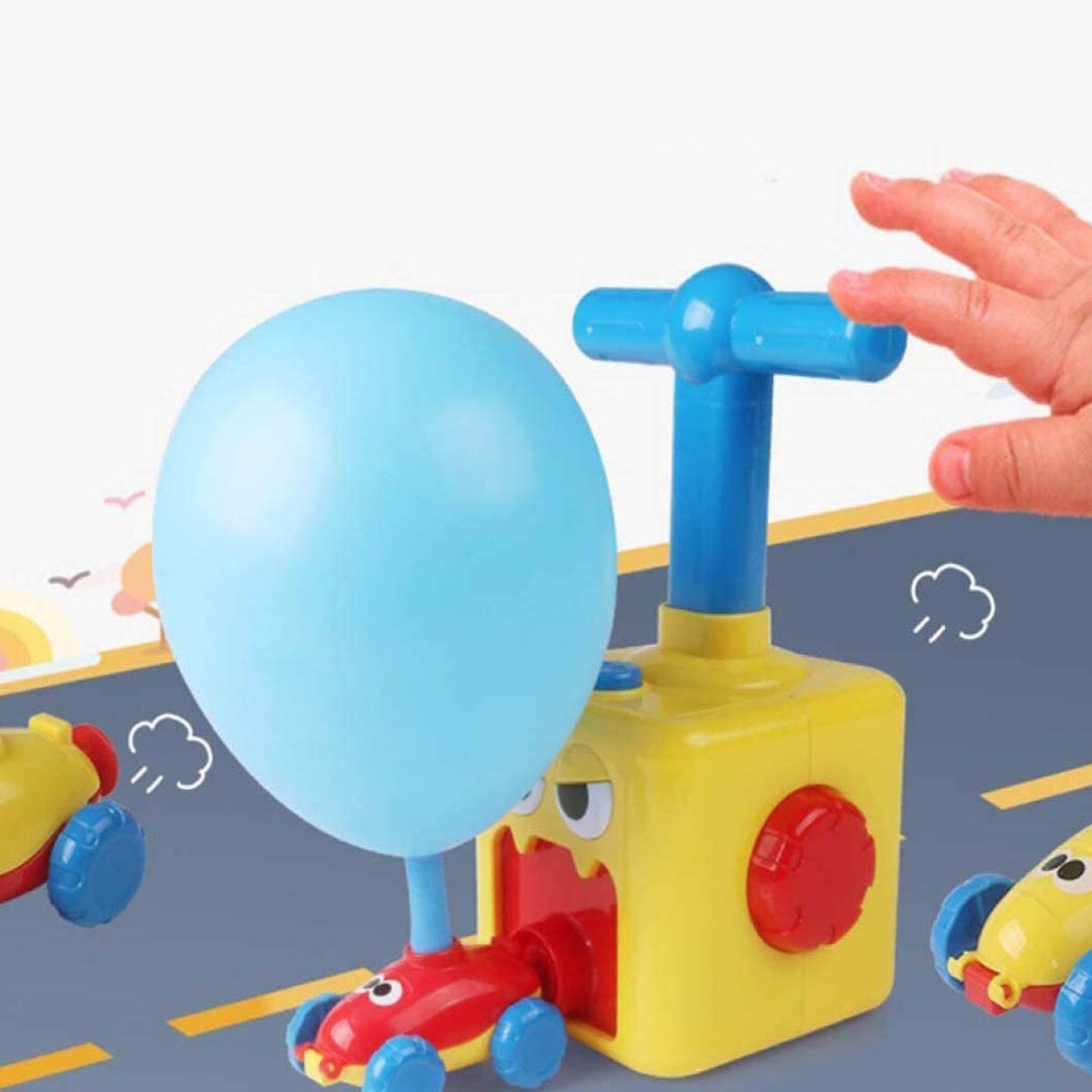 Starlyf® Kinderspielzeug mit Luftballons, Ballon Auto Spielzeug Balloon Racer