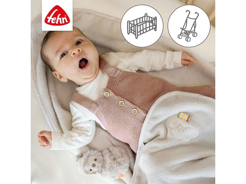 fehn Geschenkset Kuscheldecke Faultier Kuschelige Schmusedecke für Babys und Kleinkinder