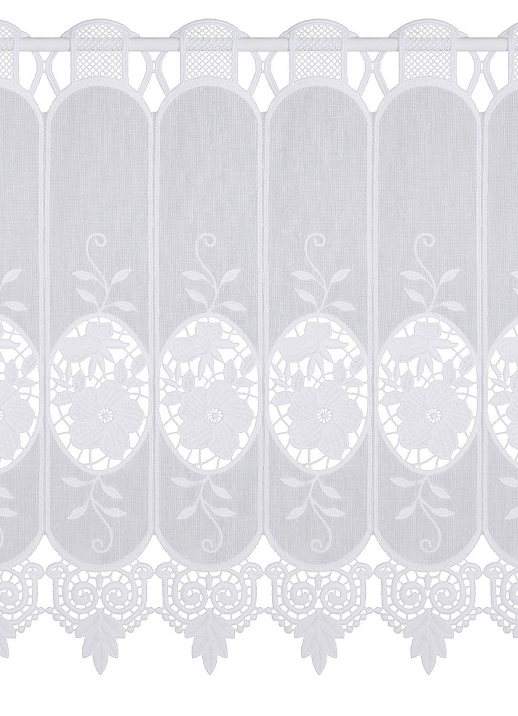 Kurzstore mit Blumen in Macramé-Spitze