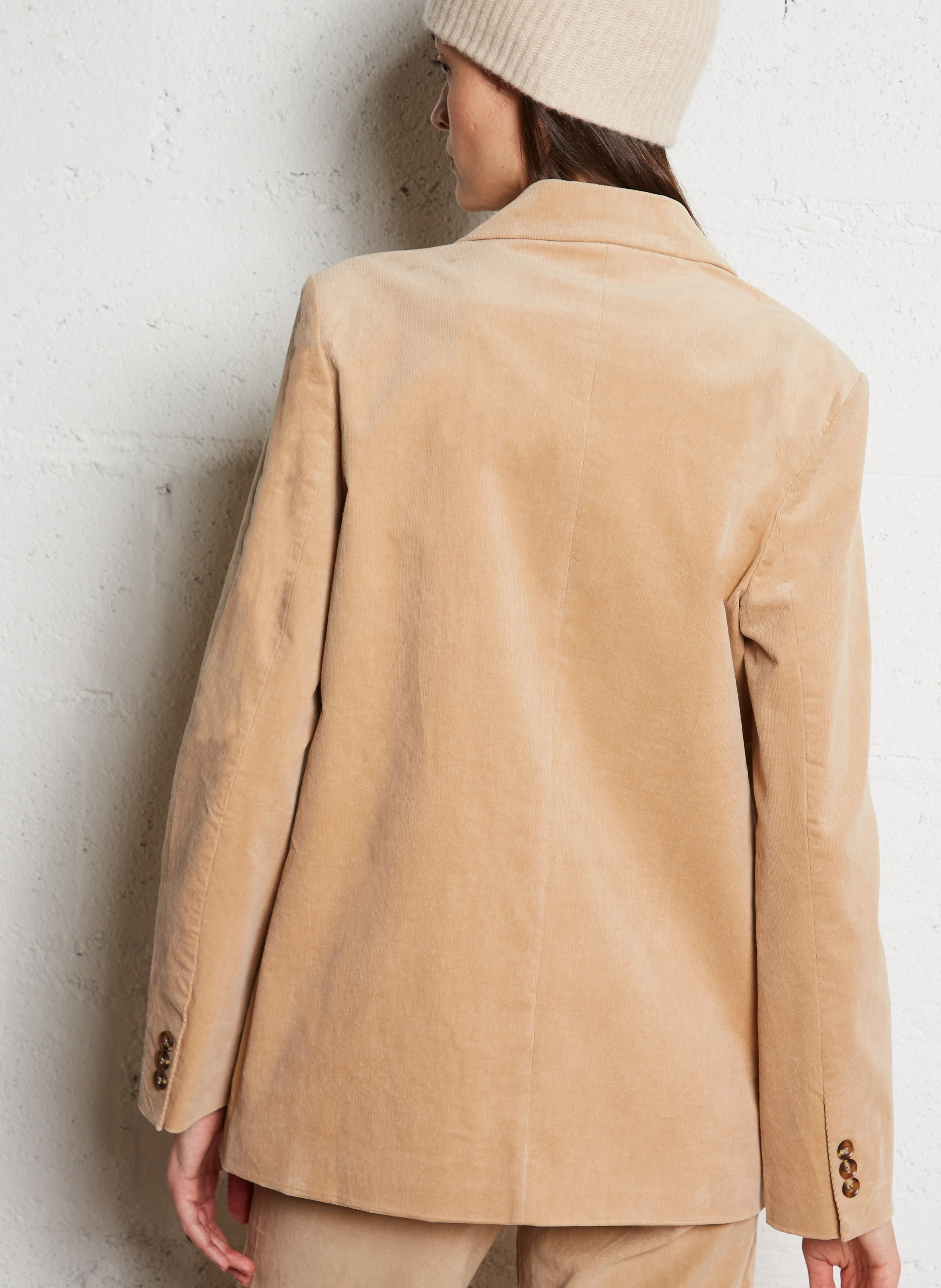 VICTOIRE - Veste tailleur ample en coton mélangé | Beige