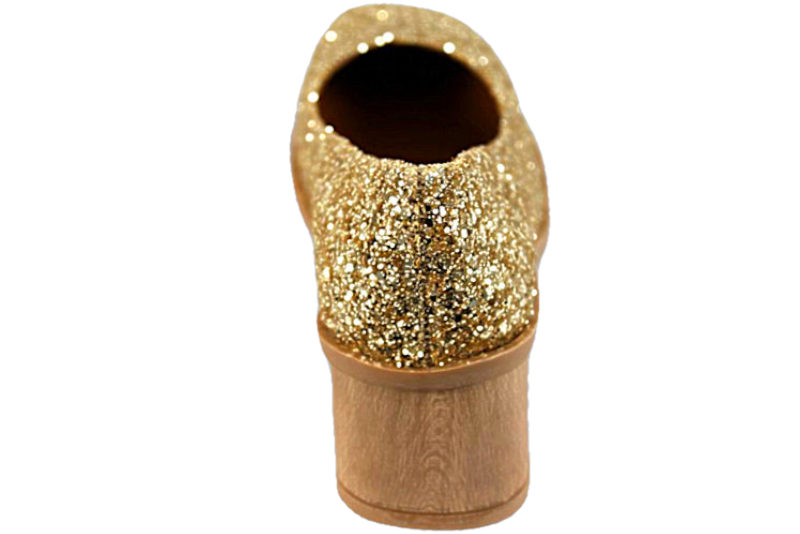 TIM & SIMONSEN FLORENCE PUMP GLITTER ORO GOLD PUMPS