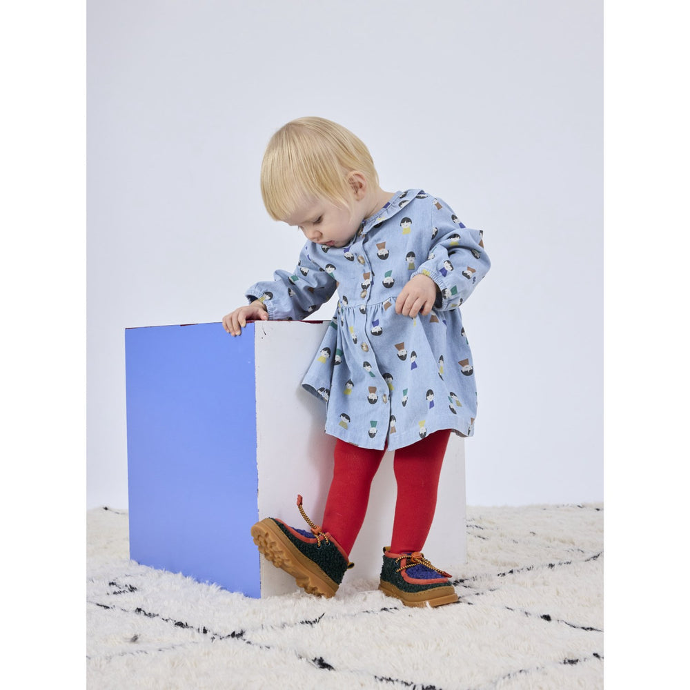 Køb Bobo Choses Light Blue Game Pawns All Over Light Denim Kjole