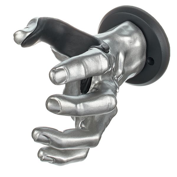 Guitar Grip Silver Metallic Male Hand left
