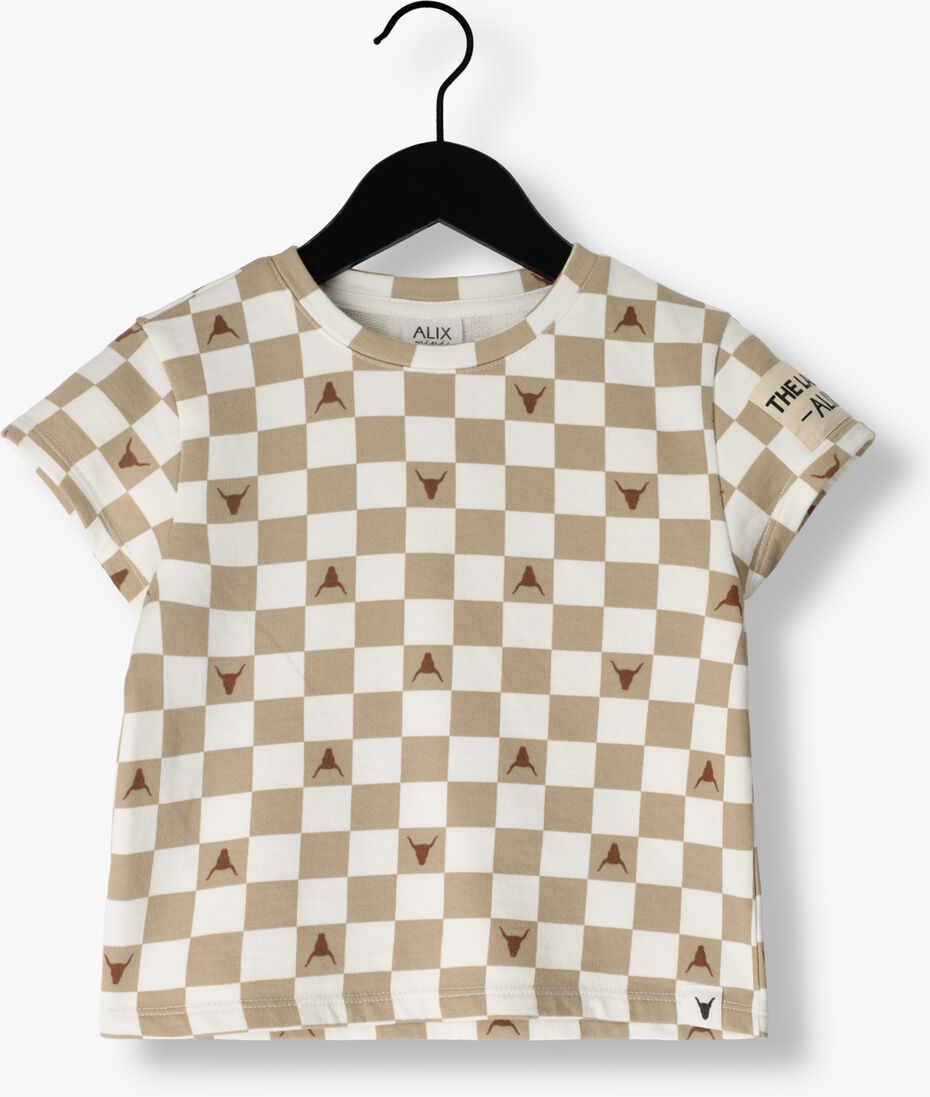 ALIX MINI zand alix mini t-shirt knitted blocks t-shirt