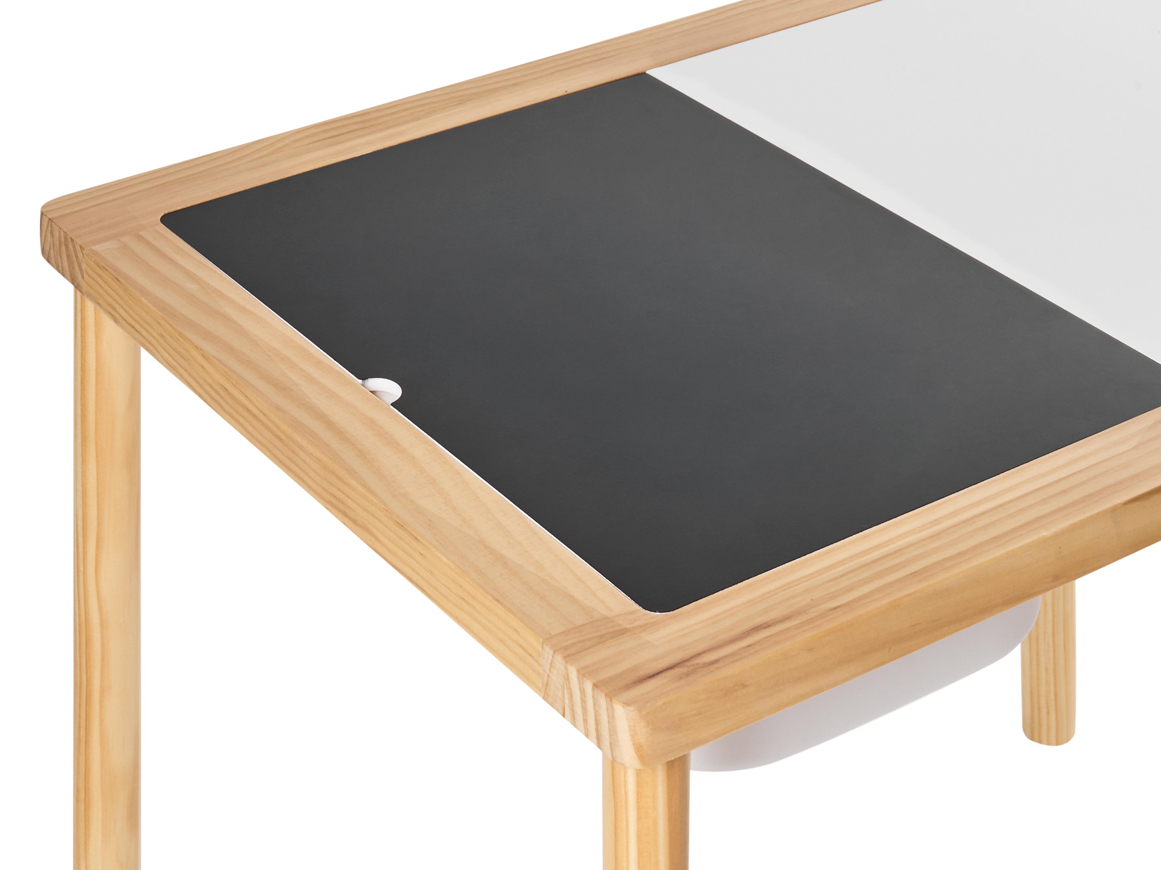 Kindertafel en stoel set KEMPSEY Lichtbruin met opbergruimte