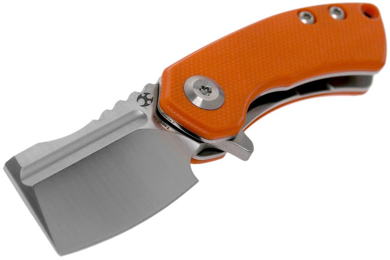 Kansept Mini Korvid T3030A6 Satin, Orange G10 zakmes, Justin Koch design