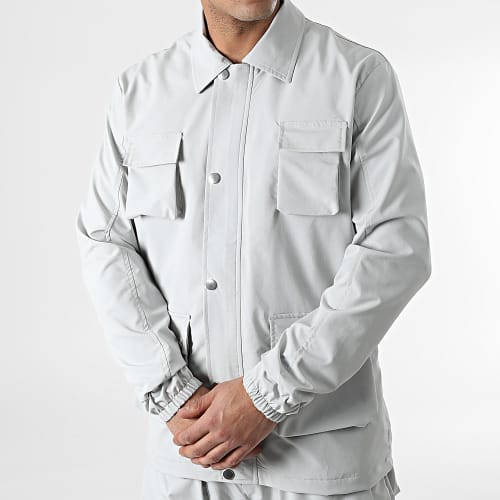 Ensemble Veste Et Pantalon Cargo LL640 Gris Clair