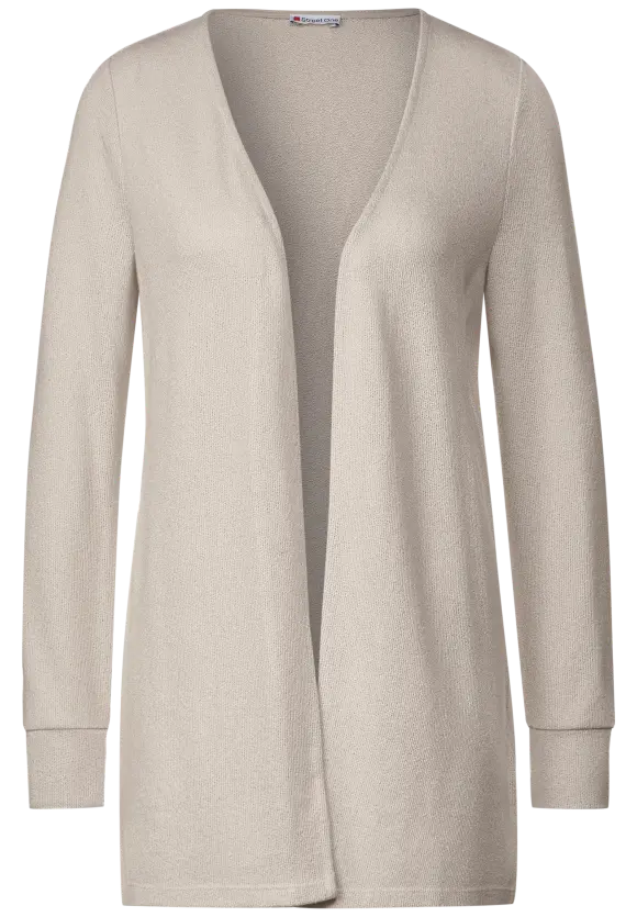 Offene Shirtjacke - smooth sand beige