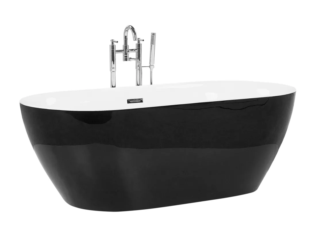Baignoire îlot noire 180 x 80 cm CARRERA
