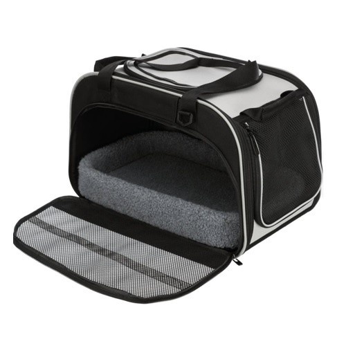 Bolsa de transporte para gatos Trixie Valery cinza e preta