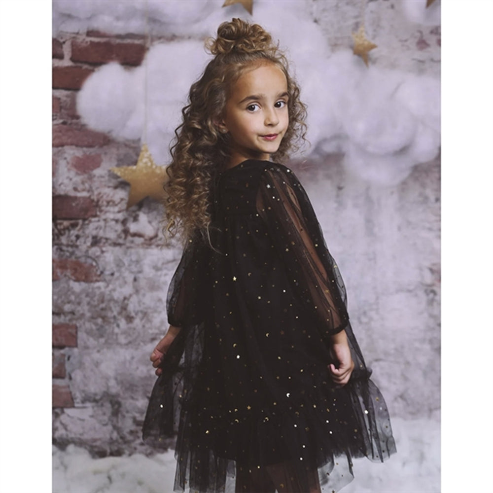 Stars & Moon Tulle Empress Kjole Black