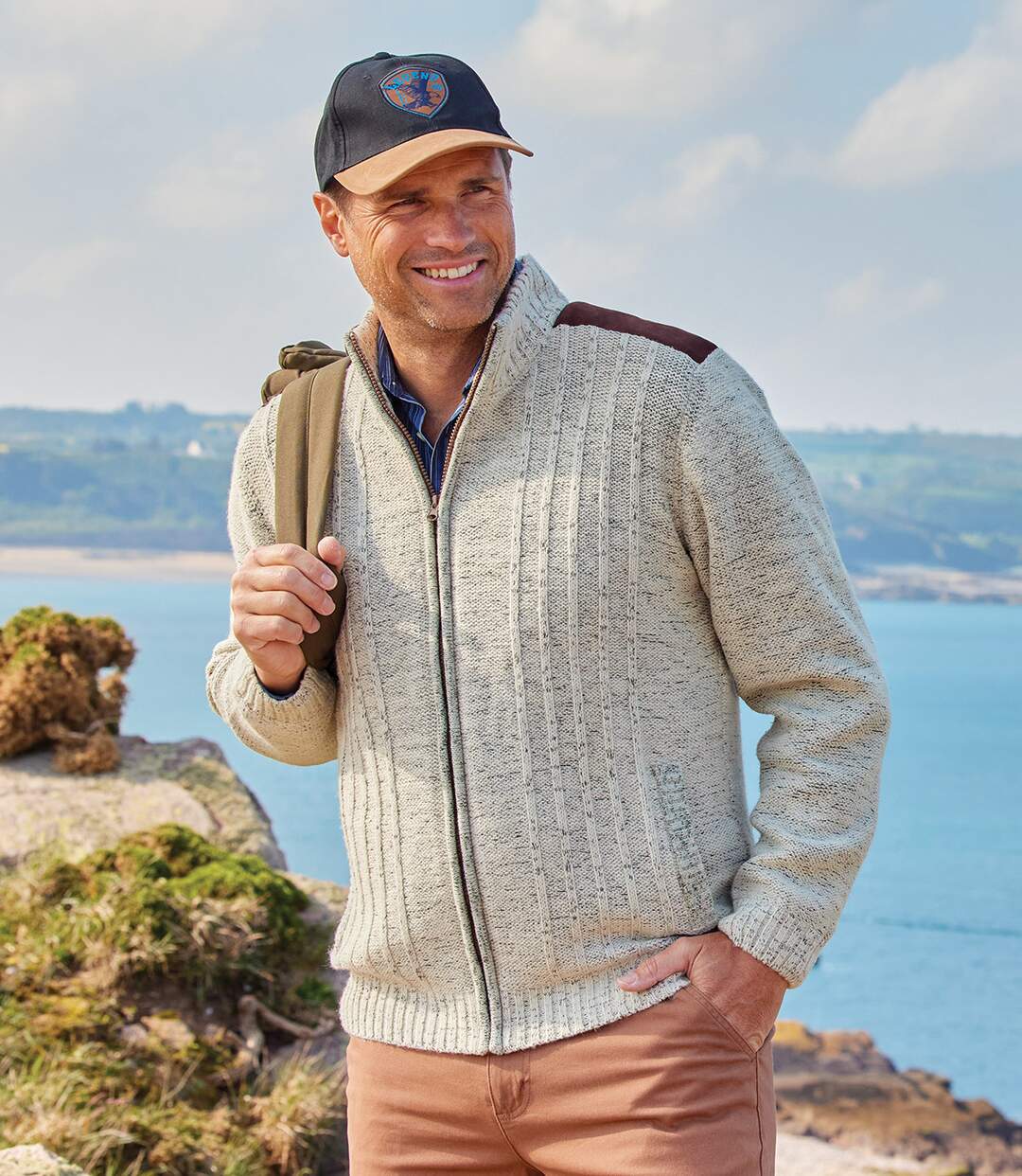 Blouson Tricot Casual Doublé Polaire