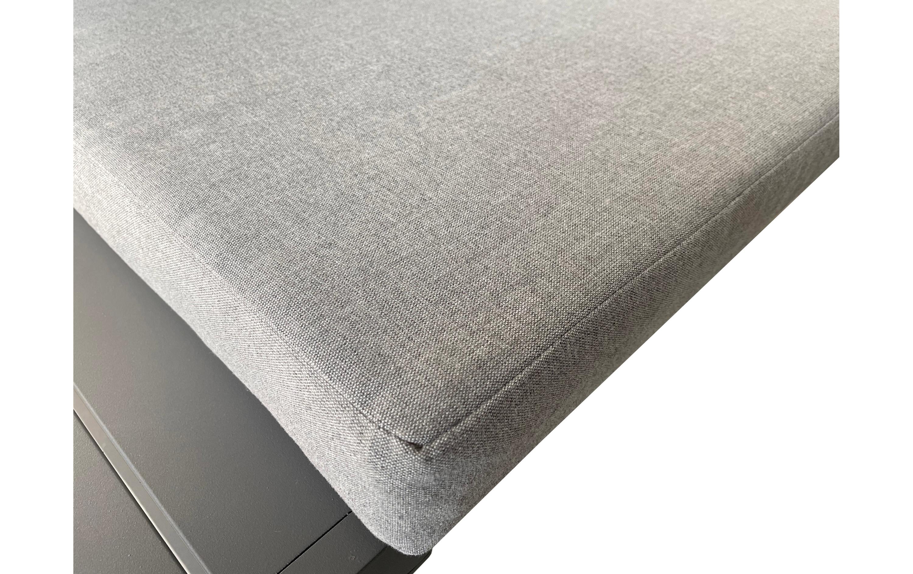 Loungeset Montreux, Anthrazit/Grau, 4 Sitzplätze<br>Zwei Doppelsofas mit Ablage und ein Tisch für Garten, Terrasse oder Balkon