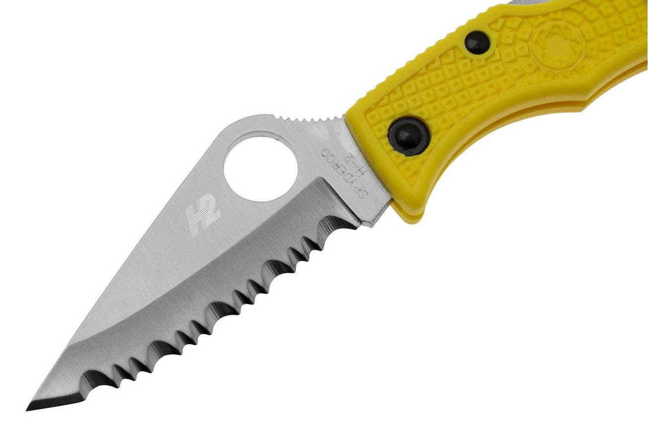 Spyderco Ladybug 3 Salt LYLS3 Yellow FRN, serrated zakmes