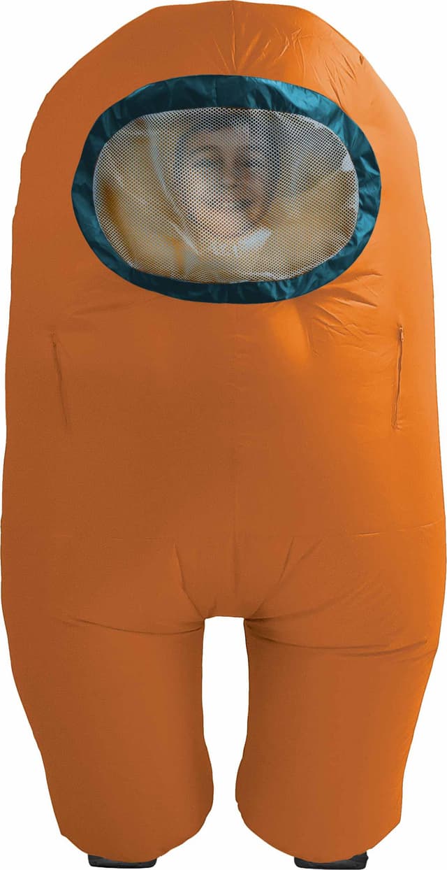 YuMe Toys Among Us oppusteligt kostume til børn (Orange)
